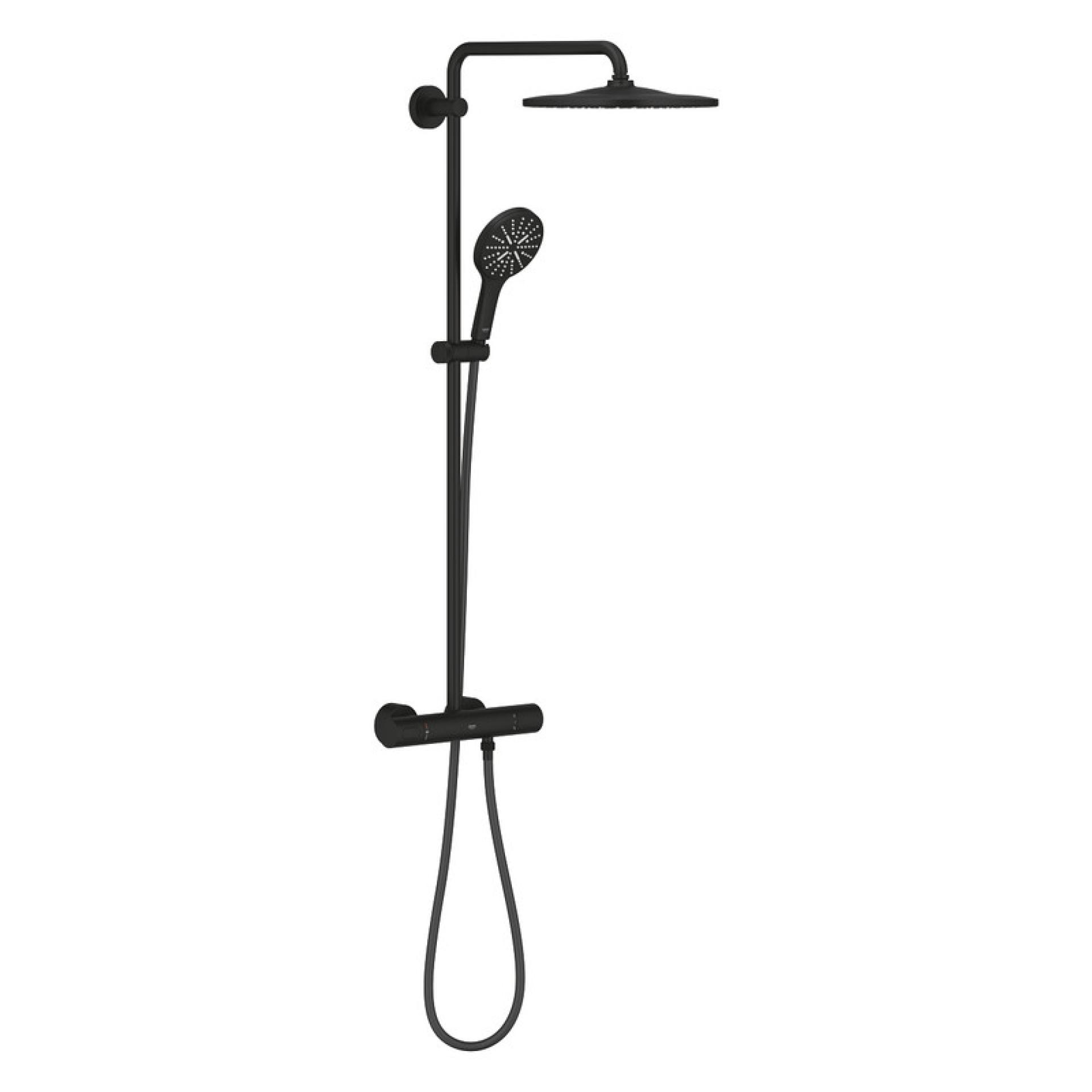 Душевая система Grohe Rainshower 22119KF0 термостат, черный