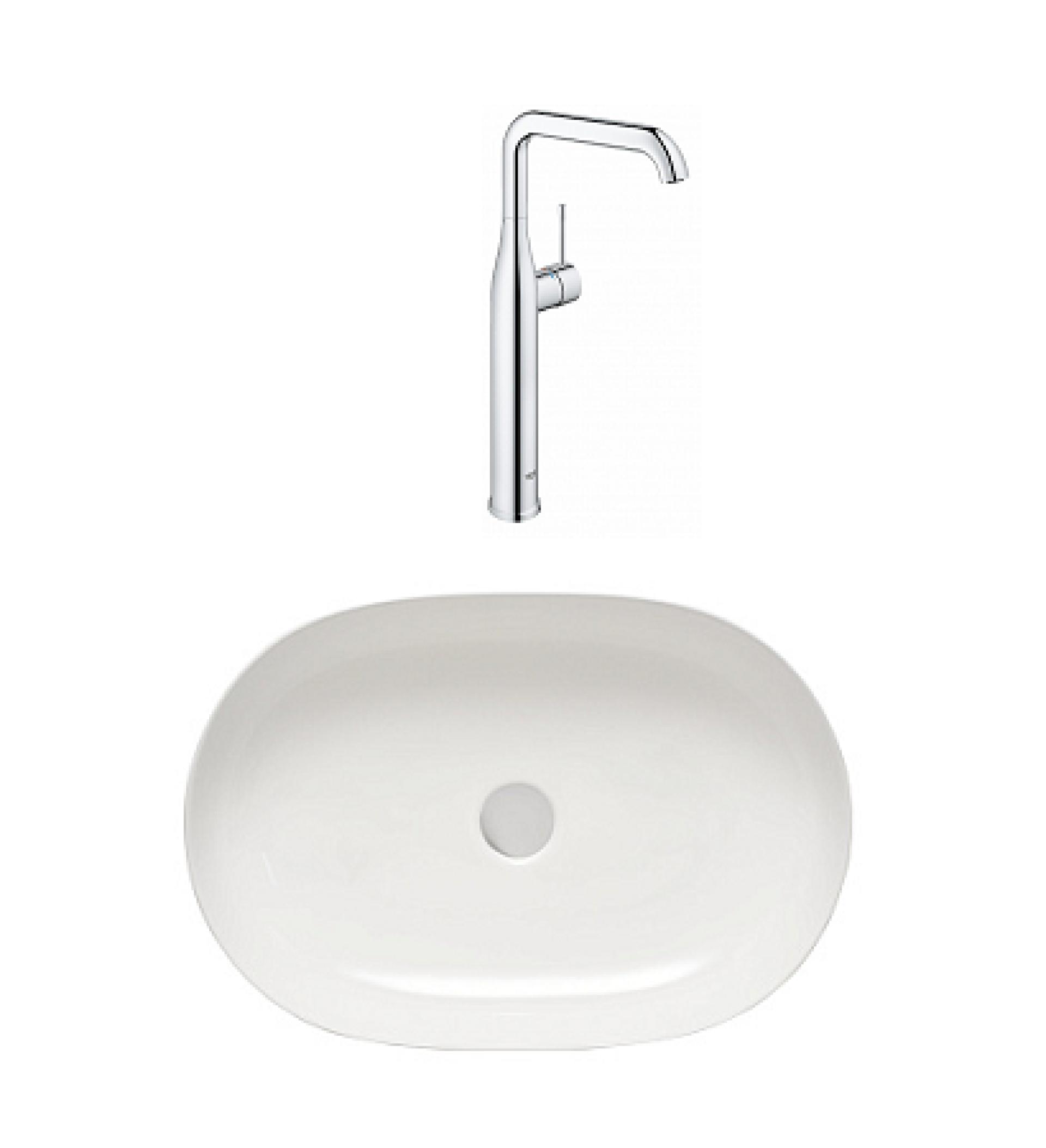 Комплект раковина San More Aelia SMS971904 + смеситель Grohe Essence New 32901001