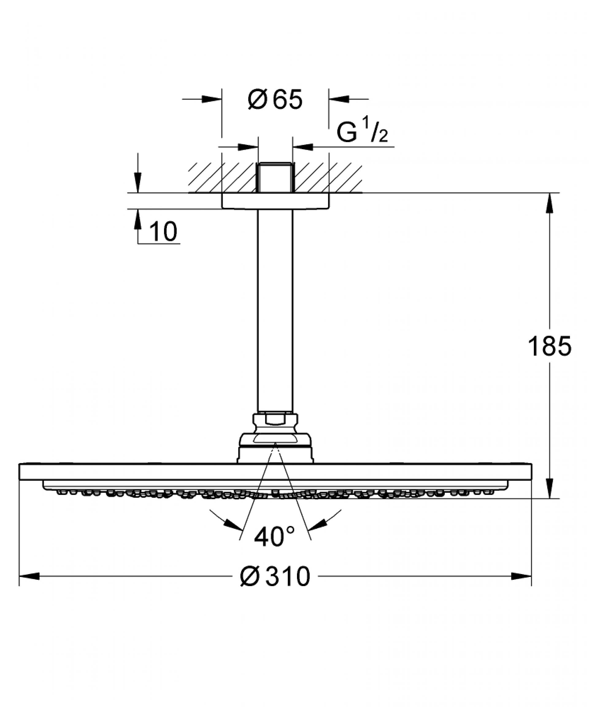 Фото — Grohe Rainshower Cosmopolitan 26067AL0 GROHE