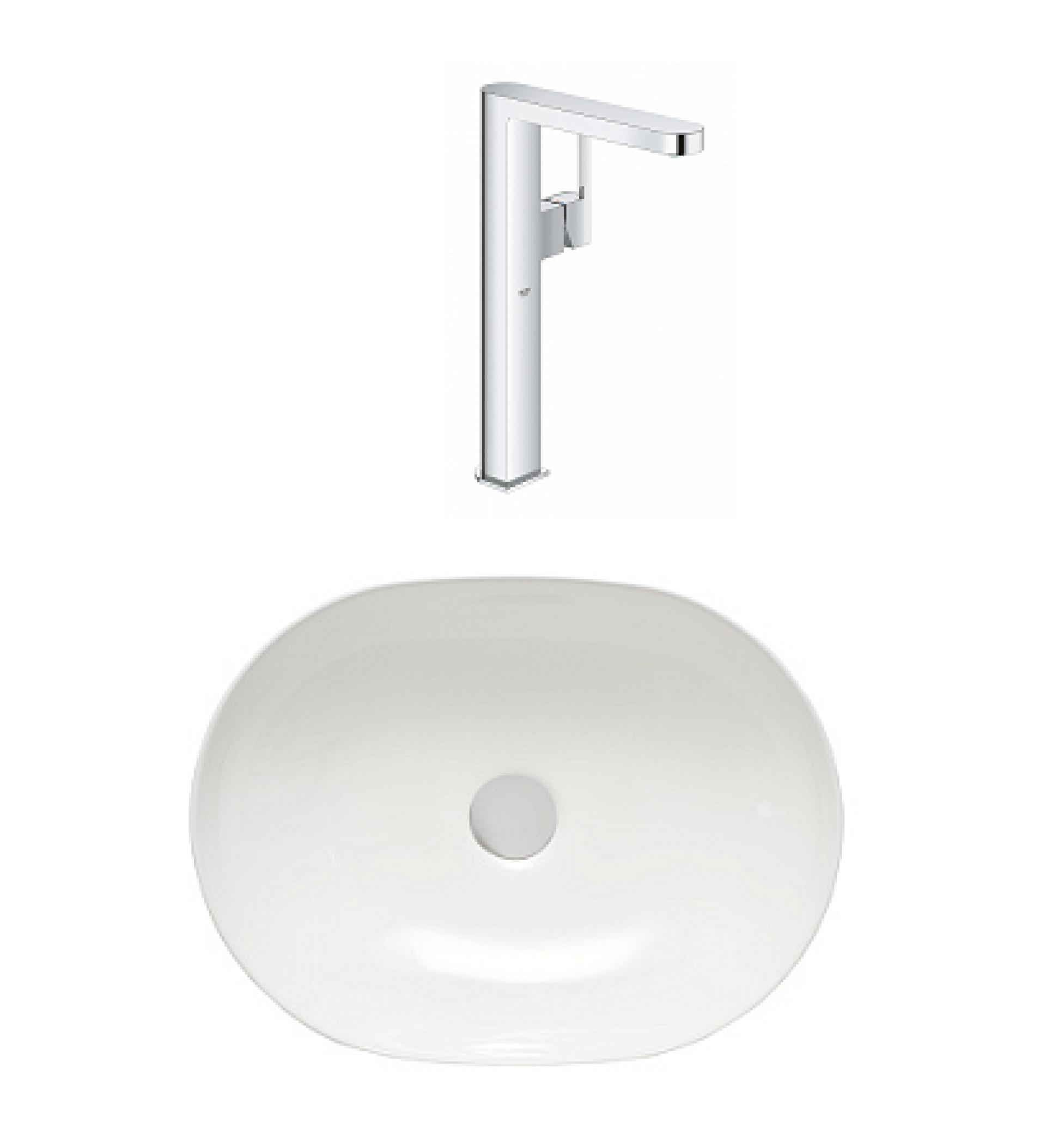 Комплект раковина San More Laeta SMS971903 + смеситель Grohe Plus 32618003