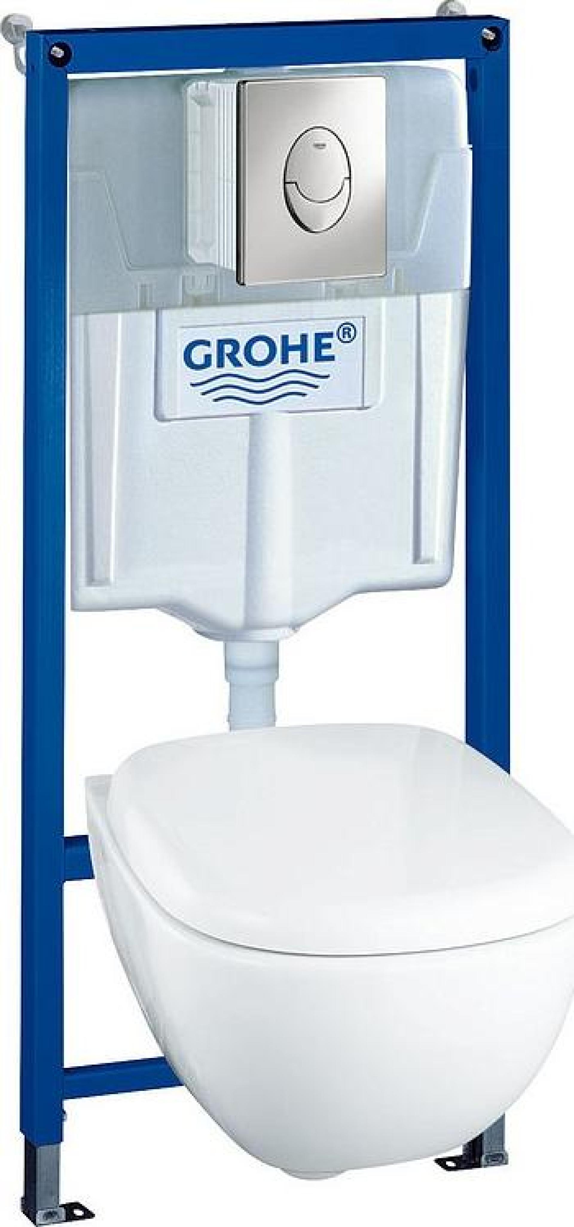 Инсталляция с унитазом и клавишей с сиденьем микролифт Grohe Solido 37452000