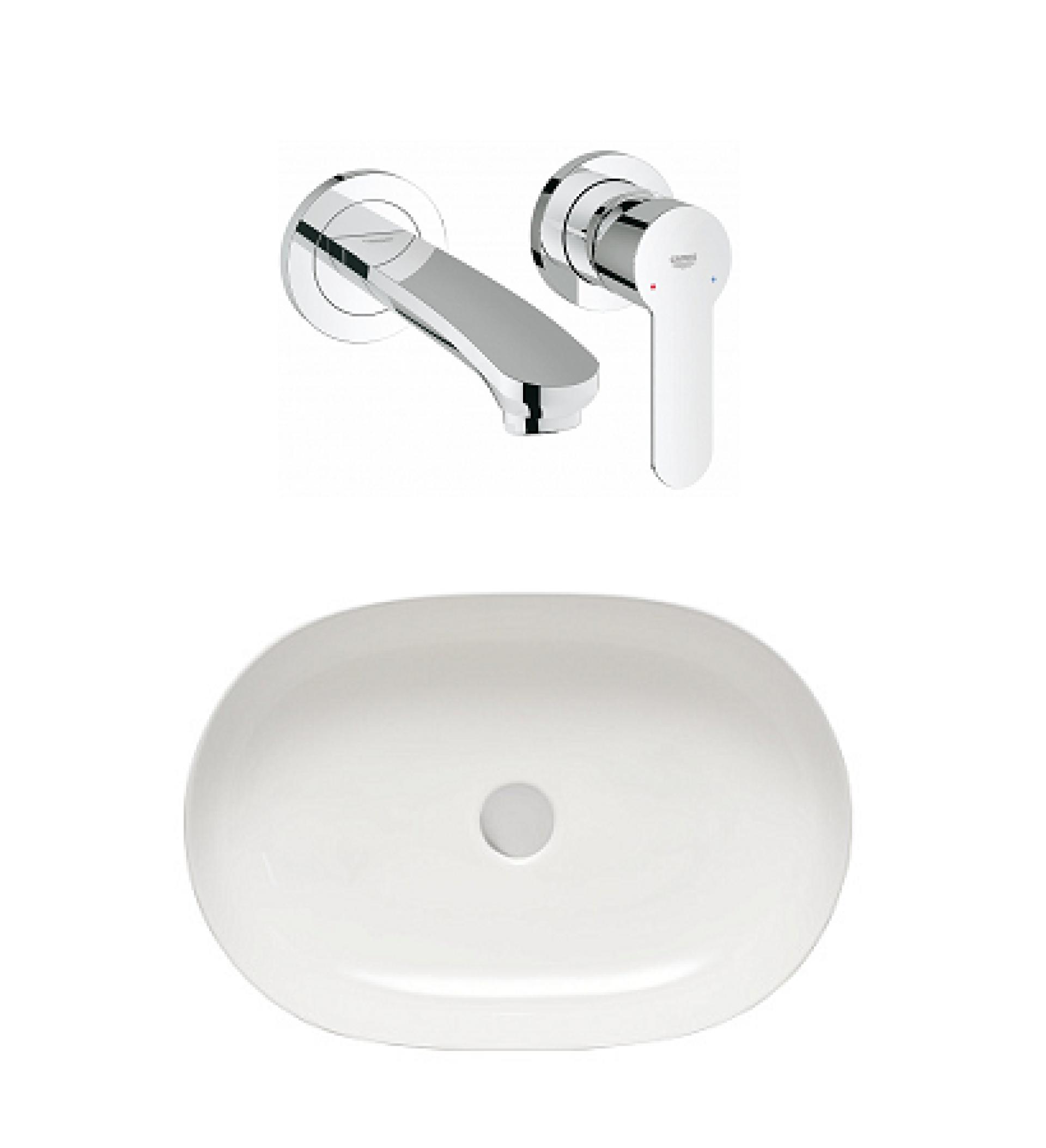 Комплект раковина San More Aelia SMS971904 + смеситель Grohe Eurostyle Cosmopolitan 19571002