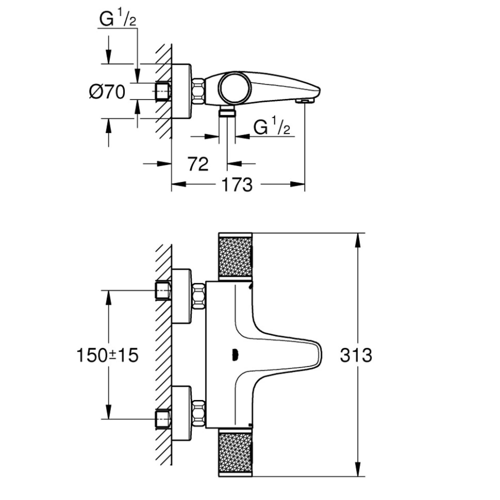 Фото — Grohe Grohtherm 1000 34830000 GROHE