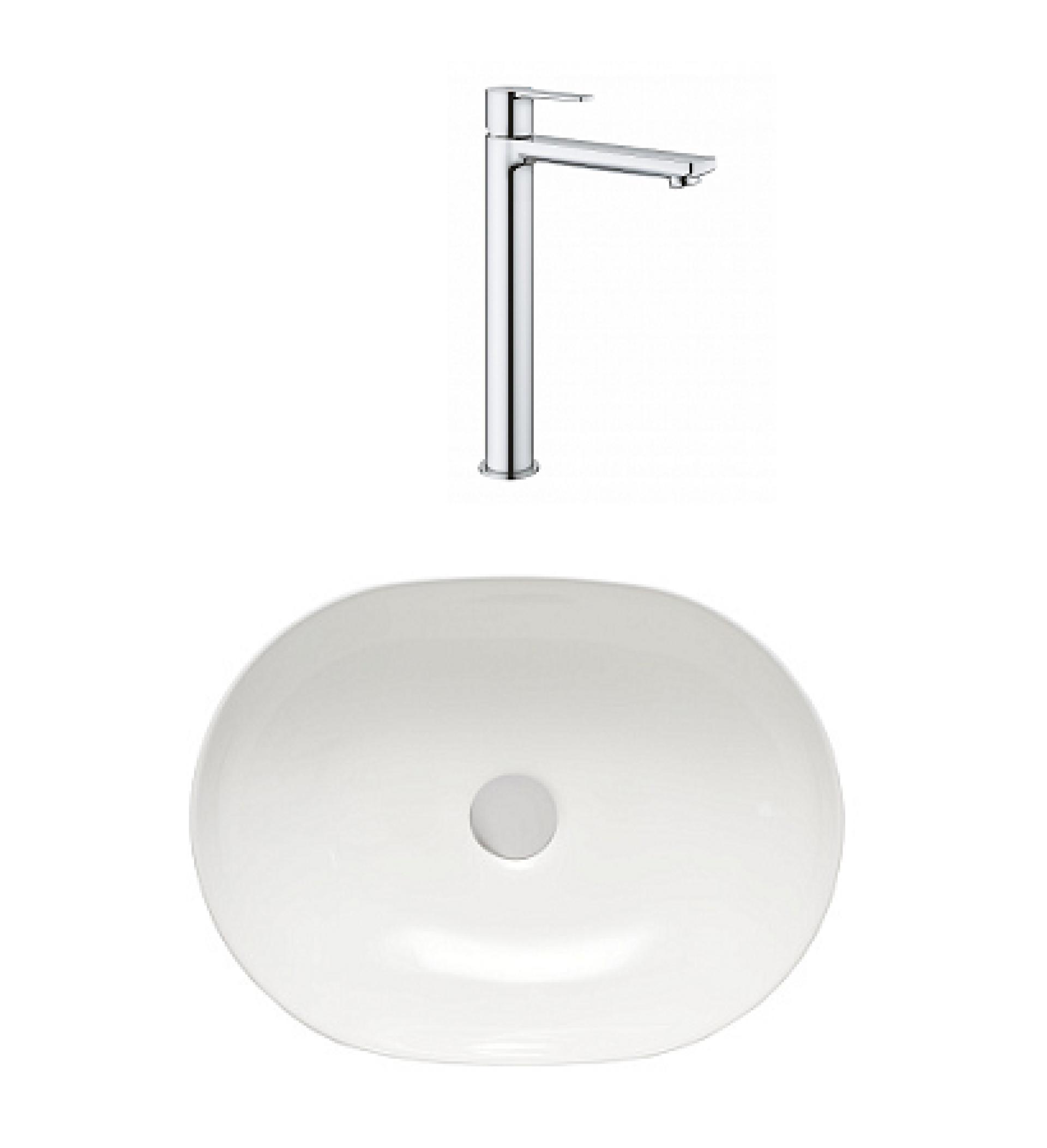 Комплект раковина San More Laeta SMS971903 + смеситель Grohe Lineare New 23405001