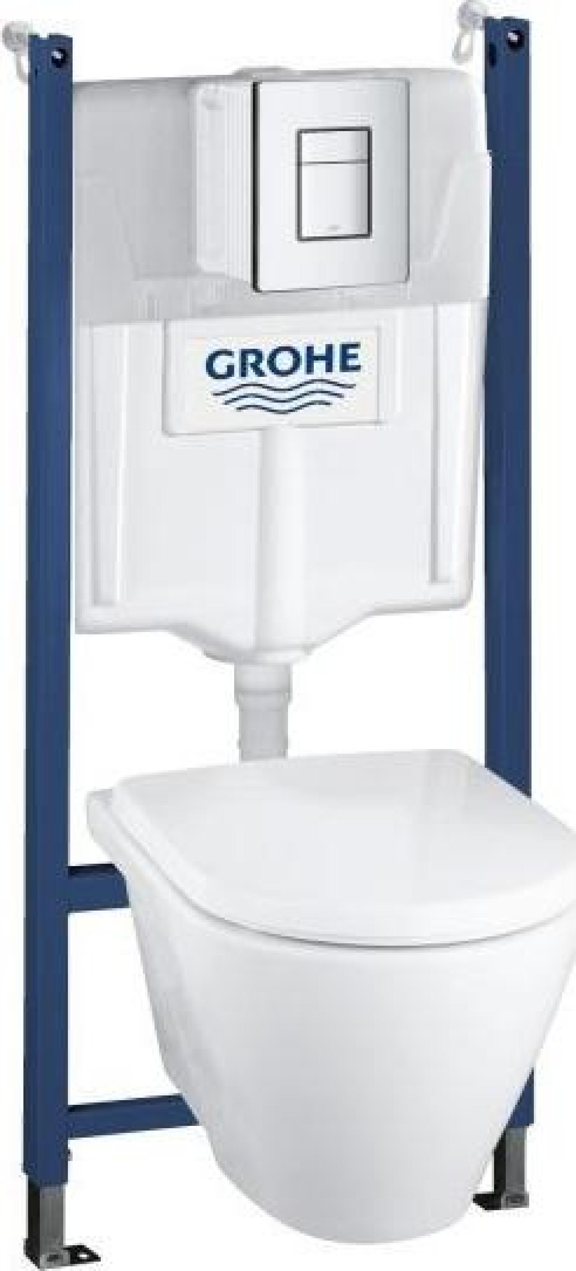 Инсталляция с унитазом и клавишей с сиденьем микролифт Grohe Solido 37442000