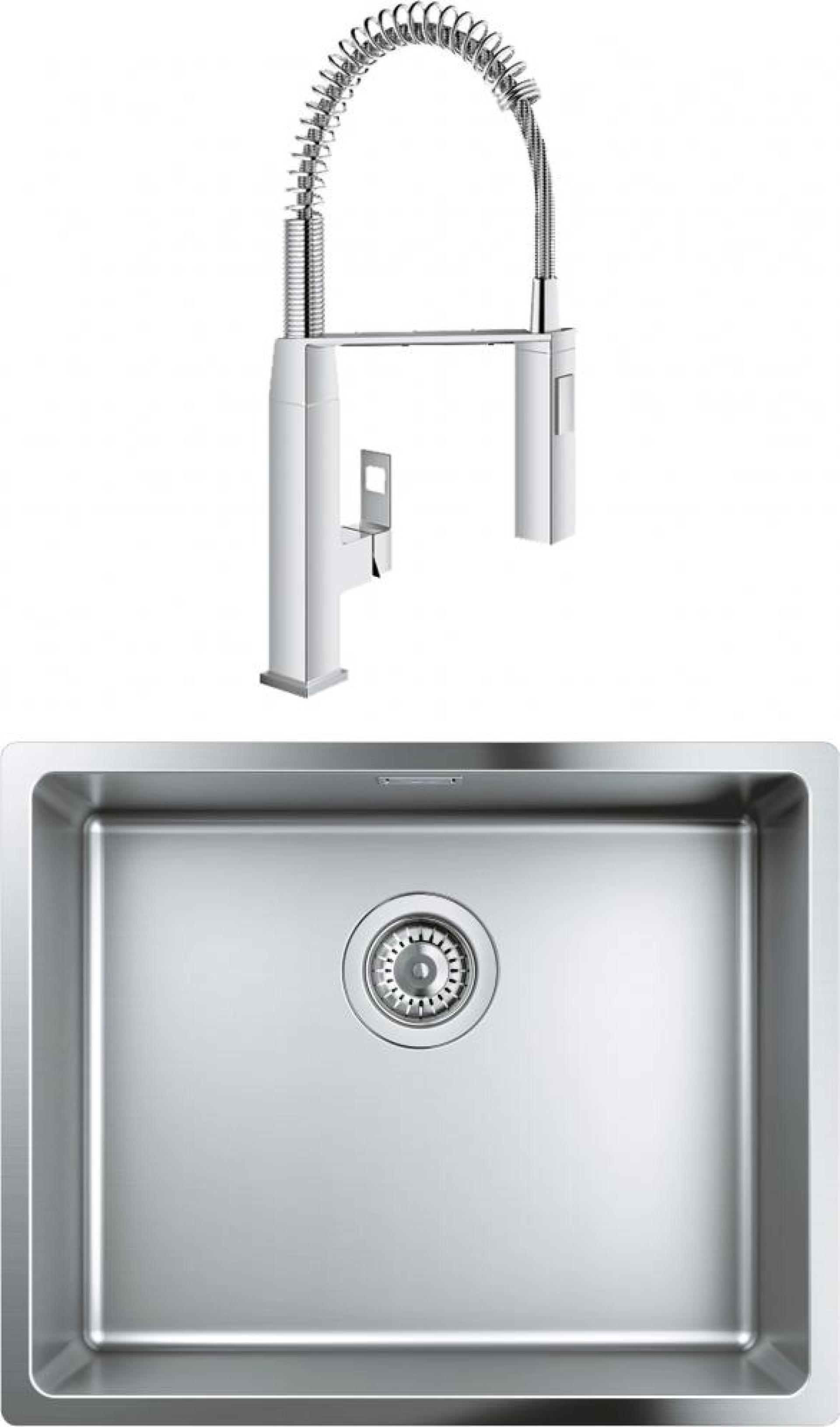 Комплект Кухонная мойка Grohe K700U 31574SD0 + Смеситель Grohe Eurocube 31395000 для кухонной мойки