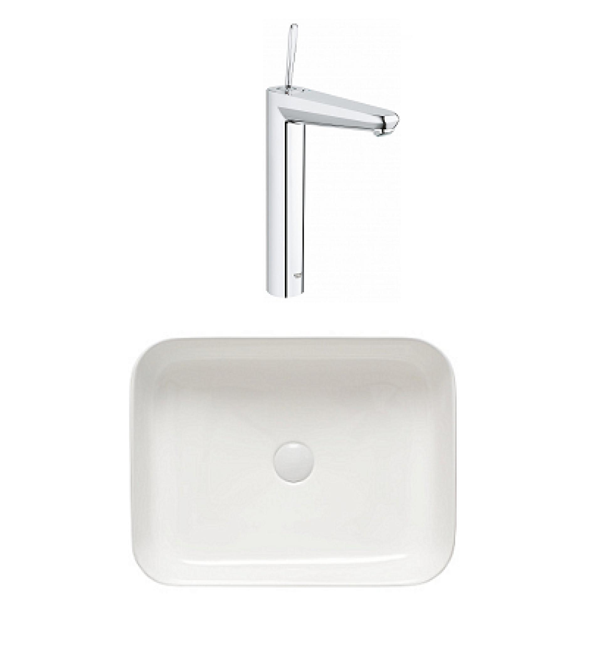 Комплект раковина San More Lamiacasa SMS971901 + смеситель Grohe Eurodisk Joystick 23428000