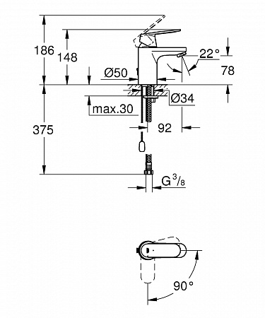 Фото — Grohe Eurosmart Cosmopolitan 2337800E GROHE